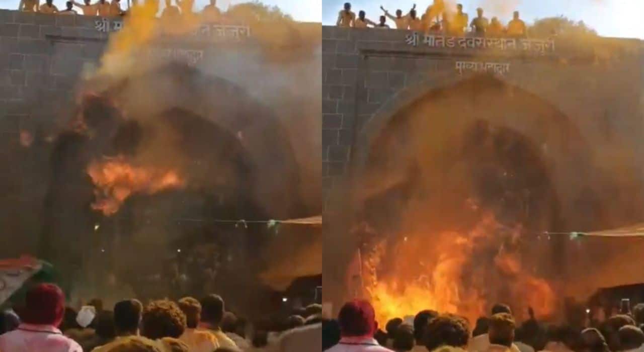 Watch: Fire disrupts NCP’s Pune local polls victory celebrations, councillor among 16 injured