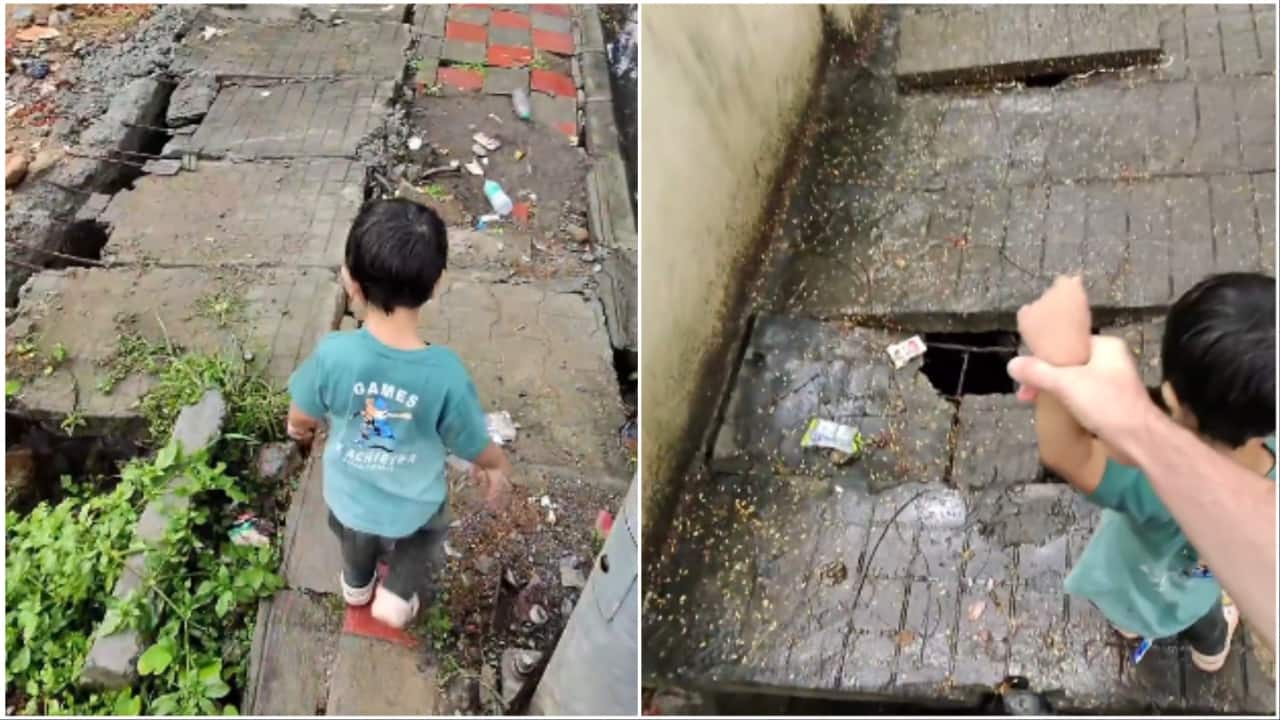 Bengaluru video shows Canadian expat's son struggling to walk on broken footpath. Watch