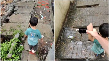 Bengaluru video shows Canadian expat's son struggling to walk on broken footpath. Watch