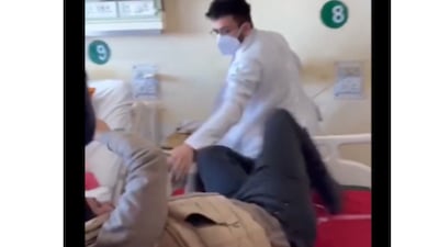 The attendants claimed that a video of the alleged assault was recorded at the hospital and later went viral on social media.