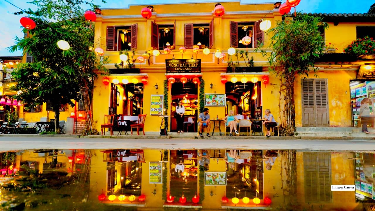 February: Lanterns and Lunar New Year in Hoi An, Vietnam February brings warmth and colour to Hoi An as the ancient town celebrates Tết and its iconic Lantern Festival. Yellow-walled streets glow under silk lanterns, the Thu Bon River flickers with floating candles, and night markets buzz with festive energy. It’s a time when tradition feels beautifully immersive — from local rituals to festive dishes — best experienced while staying along the river or in heritage-style garden villas.