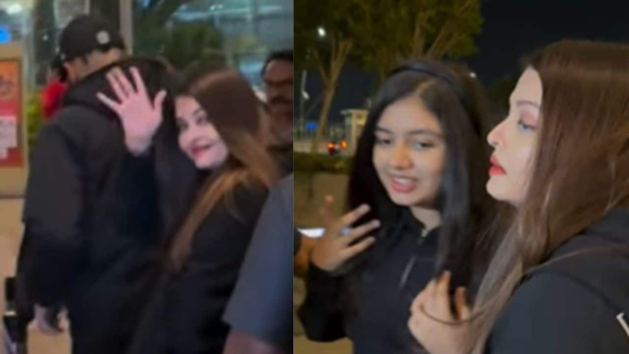 Aishwarya Rai Bachchan and Abhishek Bachchan jet off for annual getaway with daughter Aaradhya Bachchan, watch video