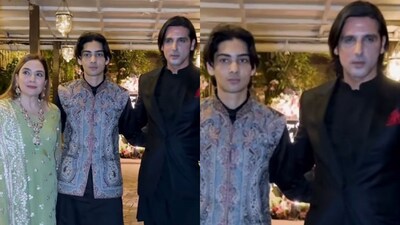 Zayed Khan attends Eshaan Roshan’s wedding with wife Malaika and son, poses with family