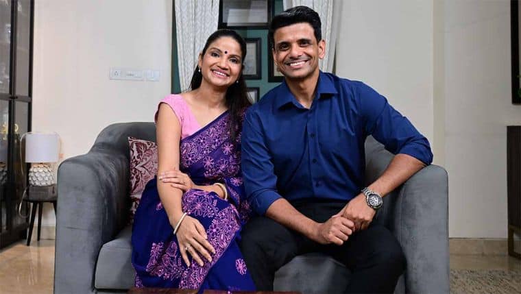 Shubhanshu Shukla with his wife, Kamna. (Image: The Week)