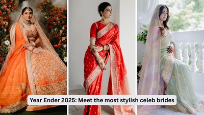 This year, several celebrities got married in intimate ceremonies that were mostly a surprise to fans. While classic red continues to remain a favourite, with brides like Samantha Ruth Prabhu and Alekha Advani embracing the hue, fresh colours were equally popular like Hina Khan’s opal mint saree and Aashna Shroff’s orange lehenga. Take a look at the most stylish celeb brides of the year (Pic credit: Instagram)