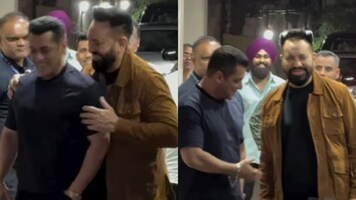 Salman Khan keeps it casual at Arbaaz–Shura’s anniversary bash, playfully teases bodyguard Shera over his stylish look