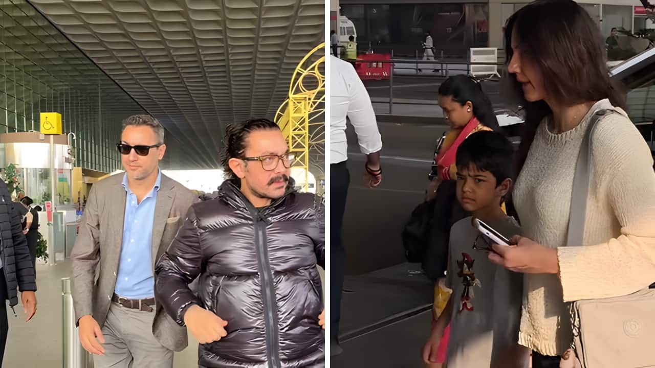 Aamir Khan, girlfriend Gauri Spratt and family members leave for New Year holidays