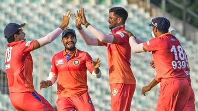 Devendra Bora stunned Rohit Sharma with first-ball duck in Vijay Hazare Trophy. (Photo: X)
