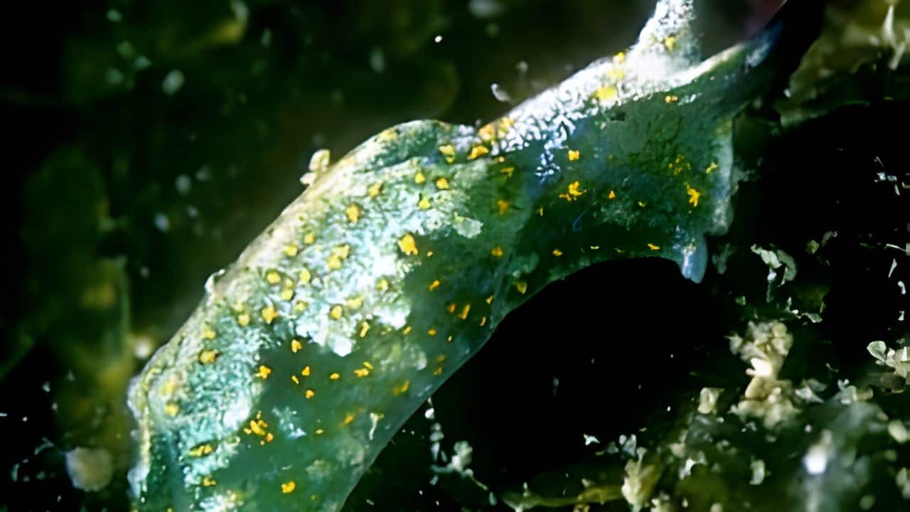 Elysia chlorotica lives in sunlit waters, including salt marshes and tidal pools. (Image: Canva)