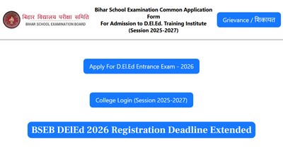 BSEB D.El.Ed 2026 Registration Deadline Extended: Apply by Jan 9!