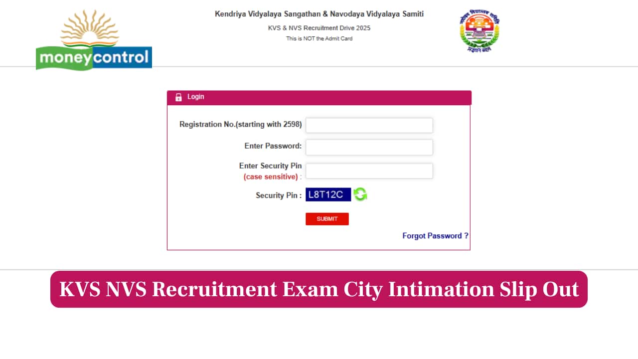 KVS NVS Recruitment Exam City Intimation Slip 2025 Out for Tier 1 Exam; Link Here