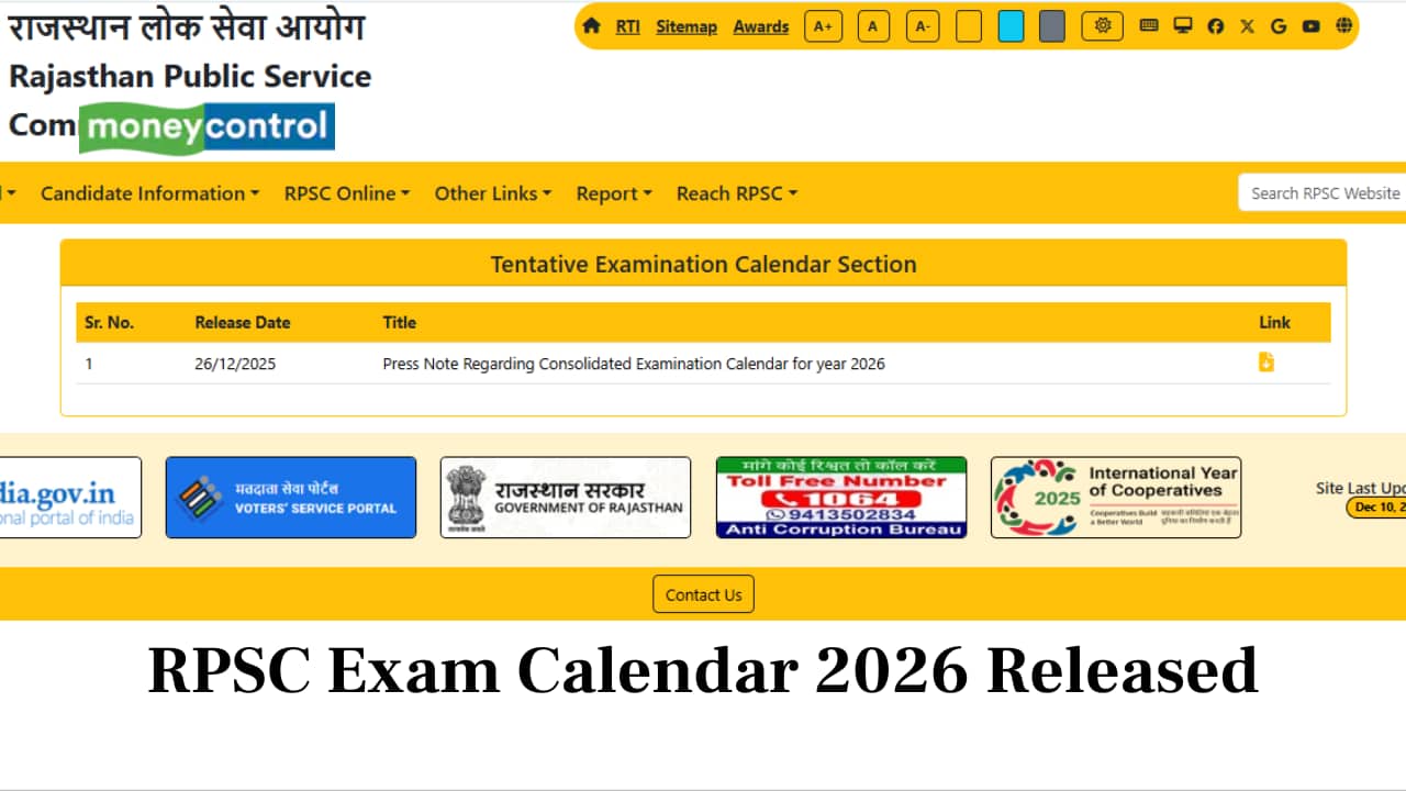 RPSC Exam Calendar 2026 Released, Dates Announced for 18 Recruitment Exams; Details Here