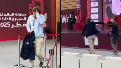 Frustrated Magnus Carlsen shoves cameraman after loss at World Rapid Championship