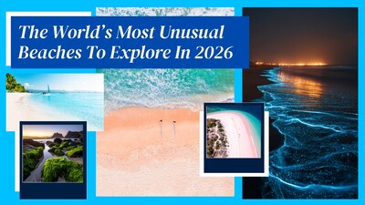 Pink, black, turquoise and even glowing blue—these rare beaches around the world prove that nature’s imagination goes far beyond the ordinary shoreline.