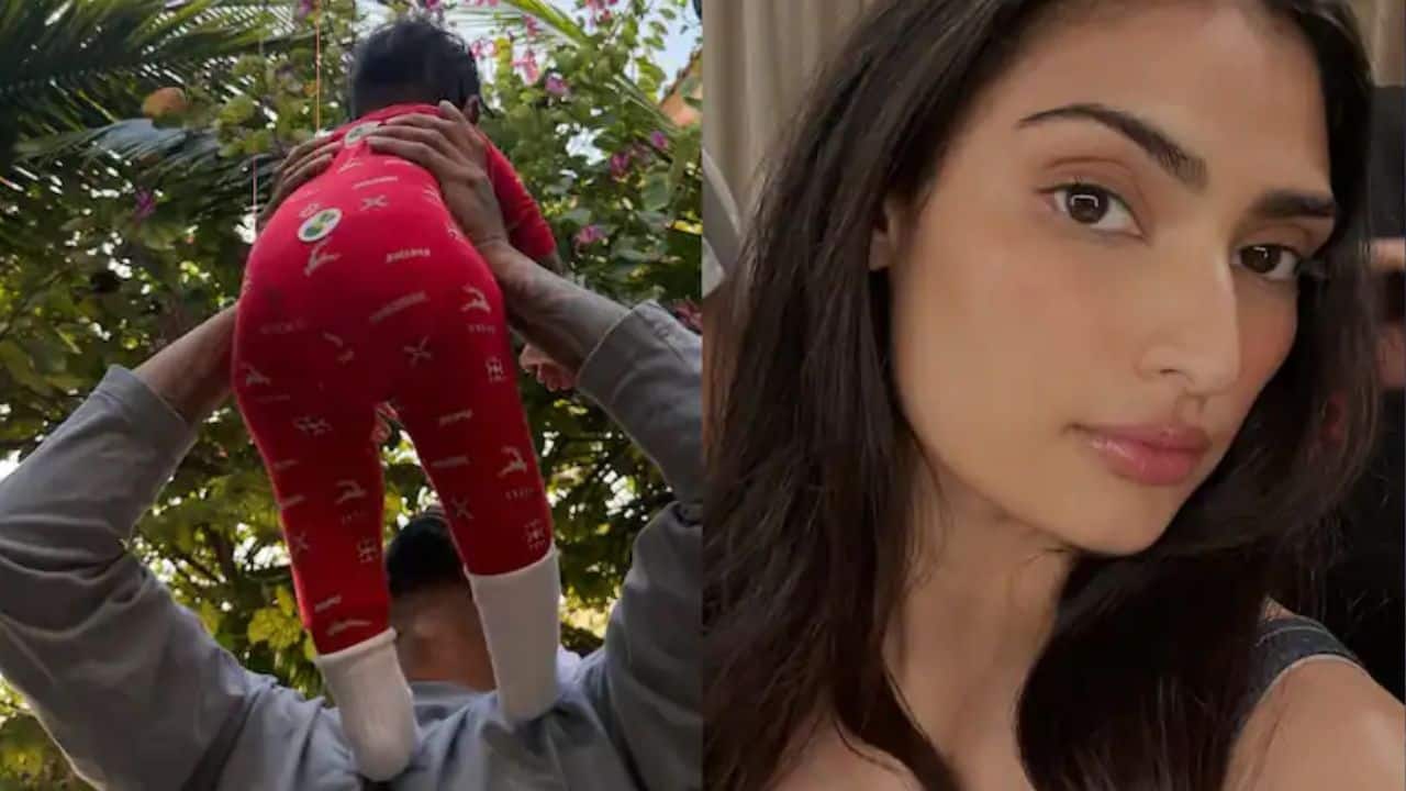 Athiya Shetty shares adorable photos of daughter Evaarah playing with dad KL Rahul, see pics