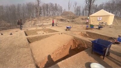 Archaeologists have unearthed ancient Buddhist stupas and settlements at Zehanpora  (Image: MannKiBaat)
