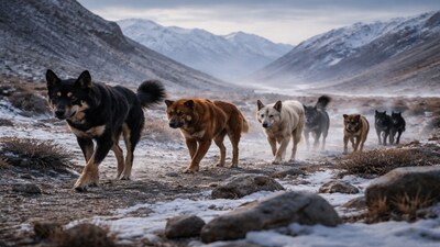 Ladakh feral dogs  (AI-generated image)