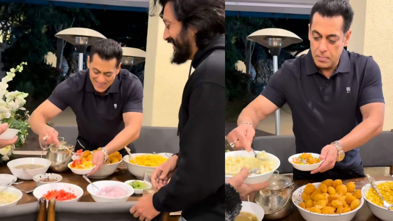 Salman Khan makes Bhelpuri chaat for Genelia and Riteish at his 60th birthday bash; video goes viral