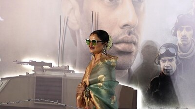 Rekha attends Ikkis screening