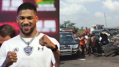 Former world heavyweight champion Anthony Joshua 'stable' after Nigeria car crash that killed two (AP Photo)