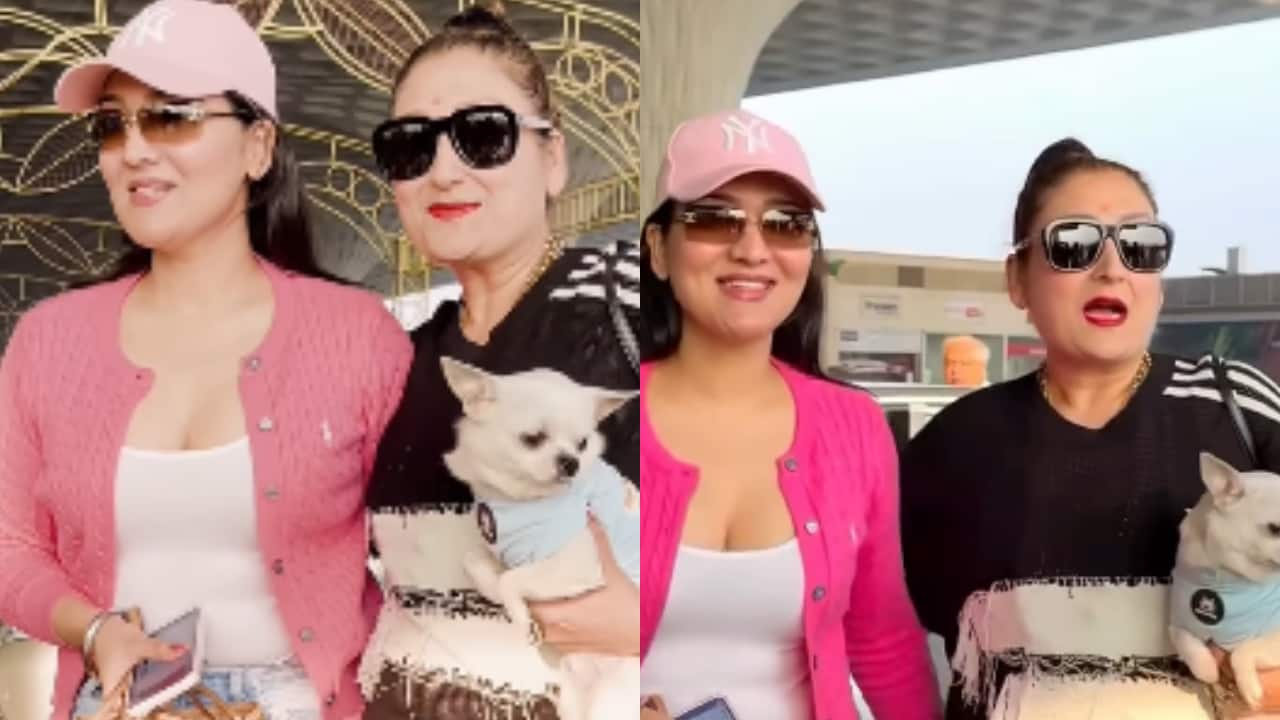 Govinda's wife Sunita Ahuja, daughter Tina sweeten New Year vibes by treating paparazzi with cake at airport