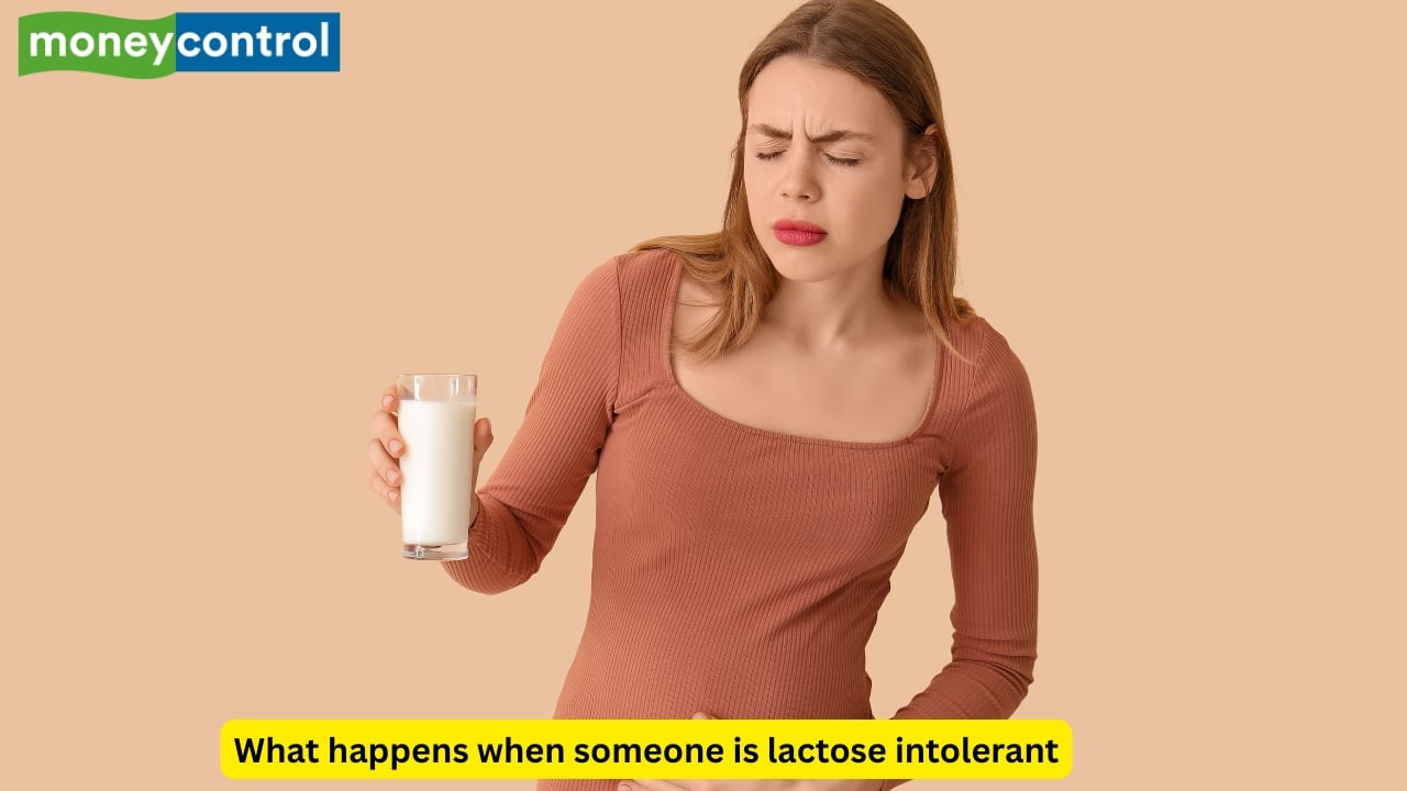 Lactose Intolerance People who are lactose intolerant may experience bloating as well. A deficiency of the enzyme lactase can cause the ingested lactose to remain undigested. It may be accompanied by abdominal cramps and flatulence after dairy intake. Some may have diarrhea as well. 
