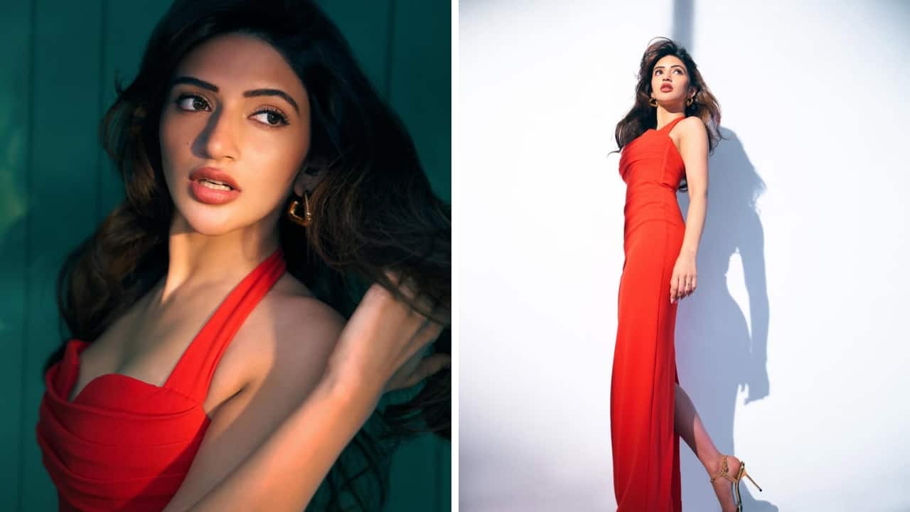 Hot red dress: Pick anything red and you are bound to be the party showstopper. Sreeleela’s red dress should give you enough ideas. It flatters her frame flawlessly, and she looks every bit of a diva in golden high heels and earrings.