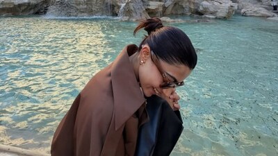 Rashmika took to Instagram to post a series of photos and videos, offering fans a glimpse into her Rome getaway, which coincided with the New Year celebrations.

