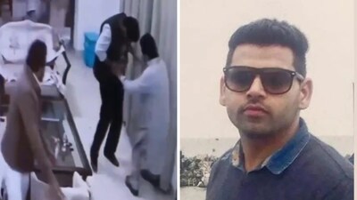 The footage shows family members rushing to help Harpinder after the gunshot and guiding him out of the room. 