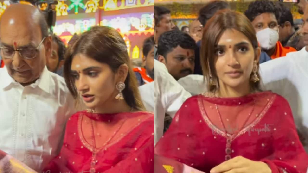 Sreeleela mobbed by fans during Vaikuntha Ekadashi visit to Tirumala temple