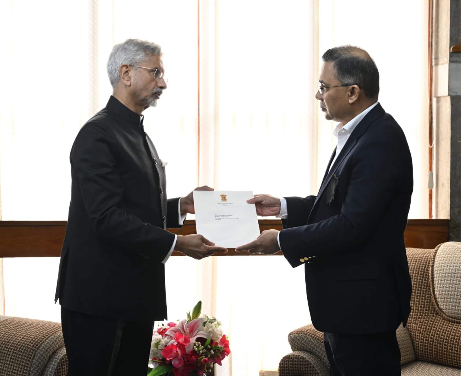 Jaishankar meets Khaleda Zia’s son Tarique Rahman in Dhaka, hands over PM Modi’s condolence letter