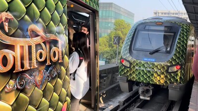 Naagin 7 promotion on Mumbai-Delhi Metro shocks commuters; netizens joke, “Agla station is Naag Nagar”