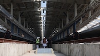 PM Modi reviews the under-construction Bullet Train Station in Surat, Gujarat. (Image: narendramodi.in)