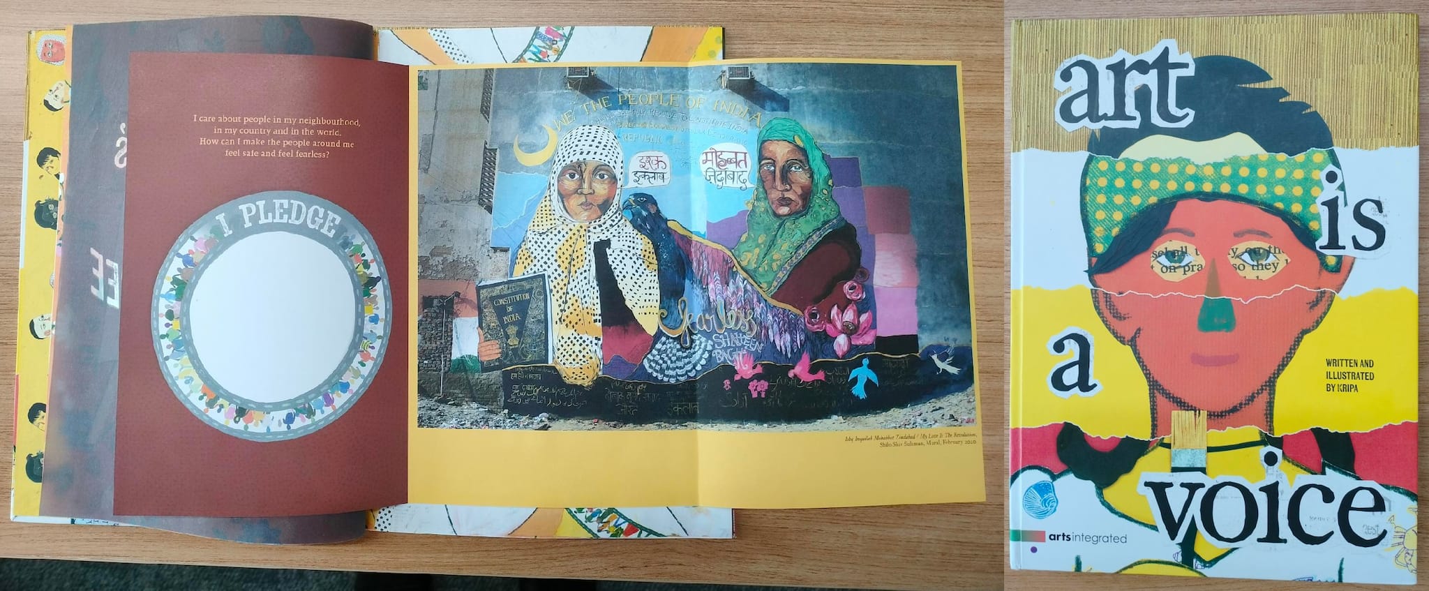 Cover and inside foldout from 'Art is A Voice' by Kripa.
