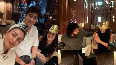 Mahesh Babu’s wife Namrata shared a series of pictures on social media featuring the actor along with their children, Sitara and Gautham.