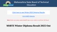MSBTE Winter Diploma Result 2025 Released @result.msbte.ac.in; Direct link here