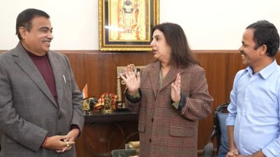 nitin gadkari at farah khan new vlog