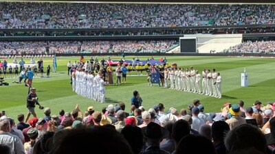 Bondi Beach attack heroes honoured at SCG as teams form guard of honour. (Photo: X)