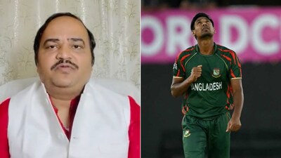 Receiving threats for hailing BCCI on Bangladesh pacer issue, claims Sena (UBT) leader. (Photo: ANI and X)