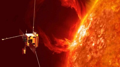 The European space probe Solar Orbiter delivers images of the sun. (Image: NASA/ESA)