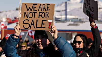 Hundreds protested against Trump's takeover plans in Greenland. (AP photo)