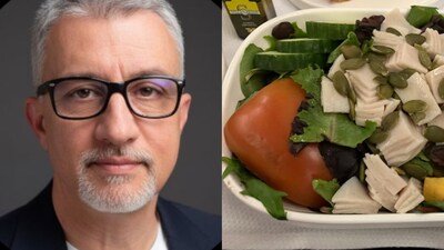 In-flight meal shared by a Google scientist (Image: @docmilanfar/x)