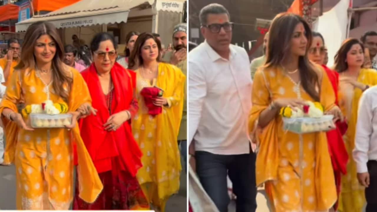 Shilpa Shetty, Shamita Shetty offer prayers at Siddhivinayak Temple on auspicious Angaraki Chaturthi