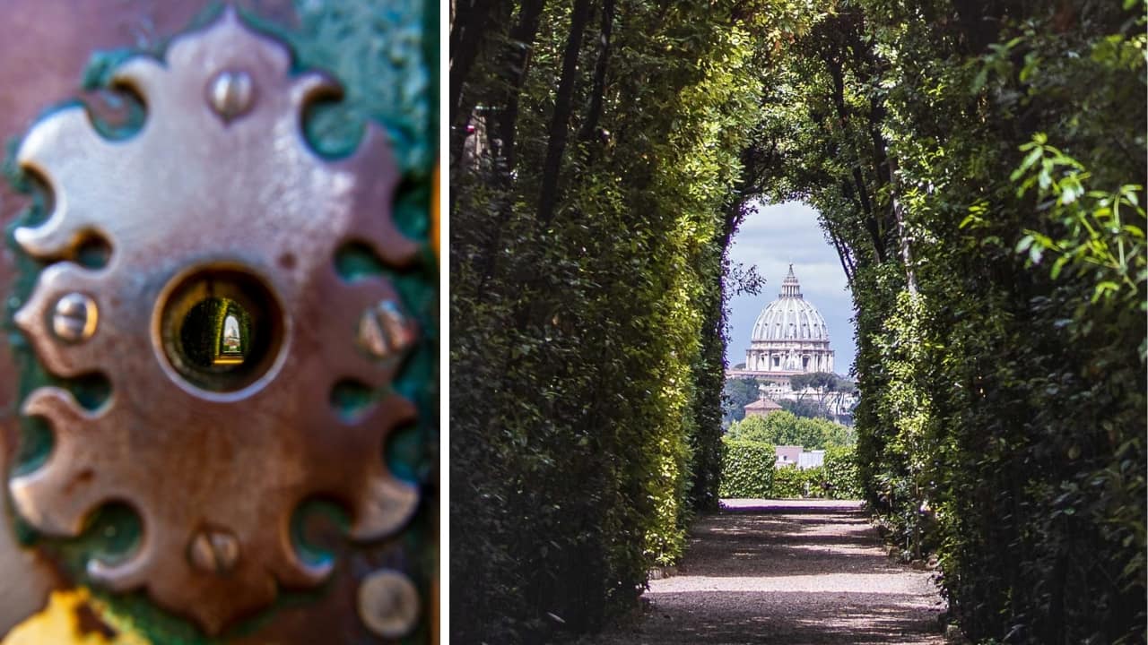 The tiny keyhole in Rome where three countries align perfectly