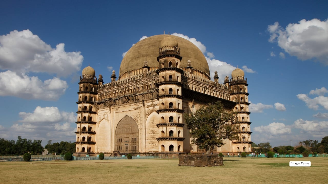 2. Gol Gumbaz, Vijayapura (Bijapur), Karnataka The dome of Gol Gumbaz appears on the horizon like a second moon of stone. Built as the resting place of Sultan Mohammed Adil Shah, it is among the largest masonry domes in the world and the pride of the Deccan Sultanate legacy. Step into the whispering gallery and even the faintest murmur races around the curve of the ceiling, reminding you that this monument was engineered with both imagination and mathematics. Travel tip: Clap once inside the gallery and hear the echo multiply—it’s the most playful lesson in heritage acoustics.