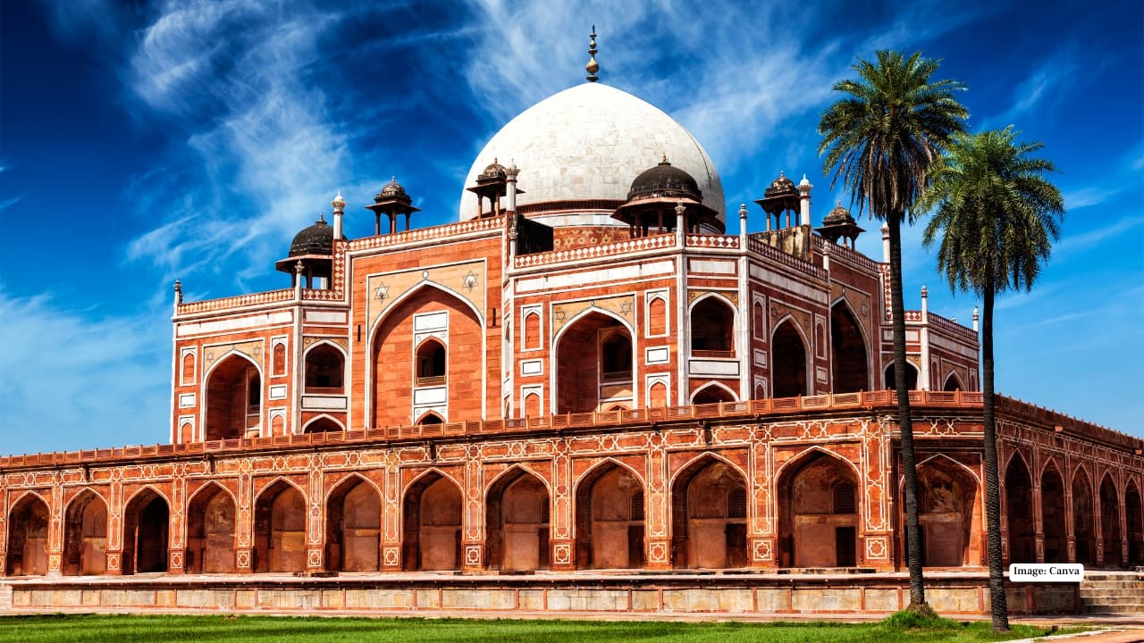 8. Humayun’s Tomb, Delhi Set inside a Charbagh garden, Humayun’s Tomb introduced India to the monumental Persian-style layout that later influenced the Taj. Built for the second Mughal emperor by his queen, the structure mixes sandstone mass with marble finesse. The surrounding precinct shelters smaller monuments, turning the visit into a mini heritage trail. Travel tip: Give yourself at least two hours to explore Isa Khan’s Tomb and the tree-lined walkways.