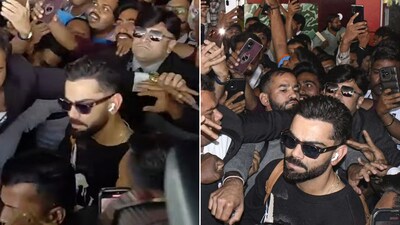 VIDEO: Virat Kohli gets mobbed on his arrival at Vadodara airport ahead of IND vs NZ 1st ODI