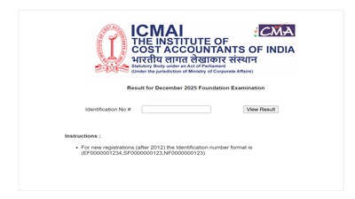 ICMAI CMA Foundation Result 2025