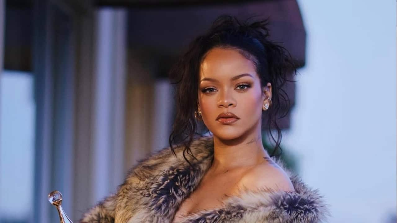 Rihanna turns up the heat in red lingerie for her brand’s Valentine’s Day drop