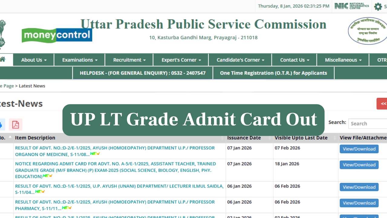 UP LT Grade Admit Card 2026 Out Assistant Teacher Recruitment Exam, Link Here